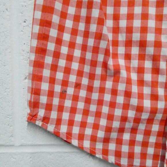 Red Rivet Boys 7 Orange Plaid Button‎ up Short Sleeve Shirt Top - Picture 5 of 7